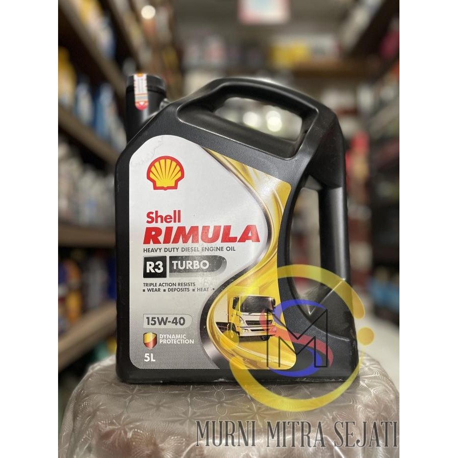 Shell Rimula R3 Turbo Diesel Oli R 3 SAE 15W-40 15 W 15W40 Galon 5 L