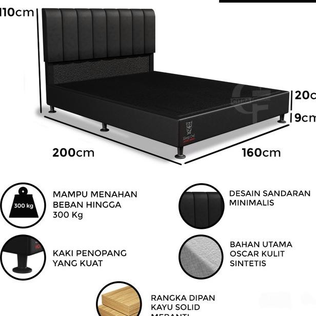 Dipan Divan Sandaran Untuk Springbed Atau Kasur (160X200) -Boston