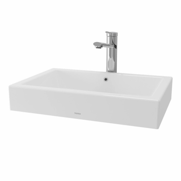 Wastafel Toto LW 643 J / LW643J Full Set Kran Dingin TX123LESN