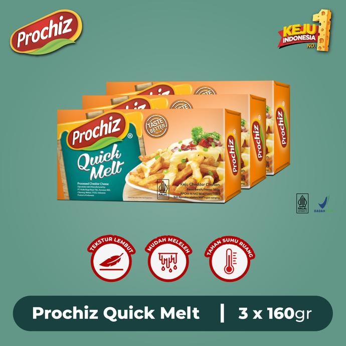 

PROMO Keju PROCHIZ Quick Melt 160 gr Triple Pack