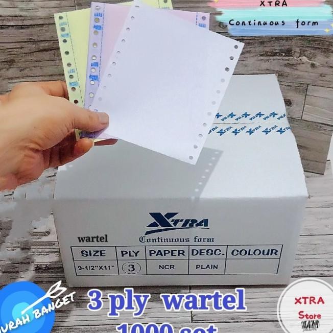 

Kertas Wartel 3Ply Continuous Form 1/4 Letter Barangbaru
