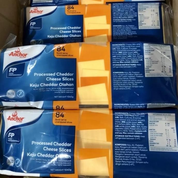 

PROMO keju anchor slice cheddar orange 84 pcs