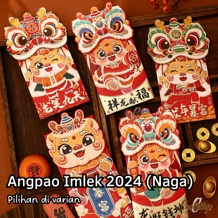 

HARGA DISC - Angpao Imlek Naga Dragon 2024 Angpau Hong Pao Amplop Merah Sincia CNY