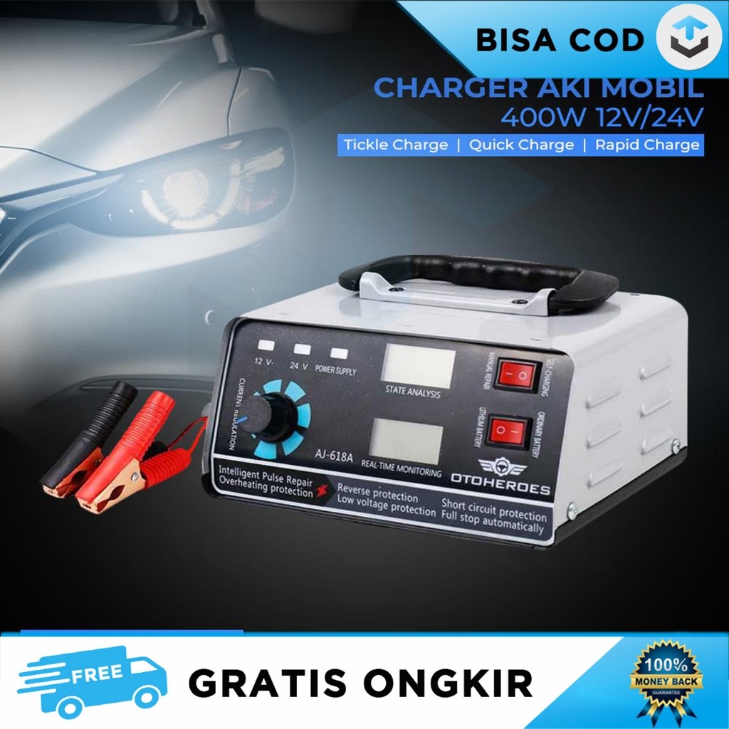 CASAN ACCU MOTOR MOBIL SPAREPART LISTRIK INDIKATOR LED CHARGER AJ-618A