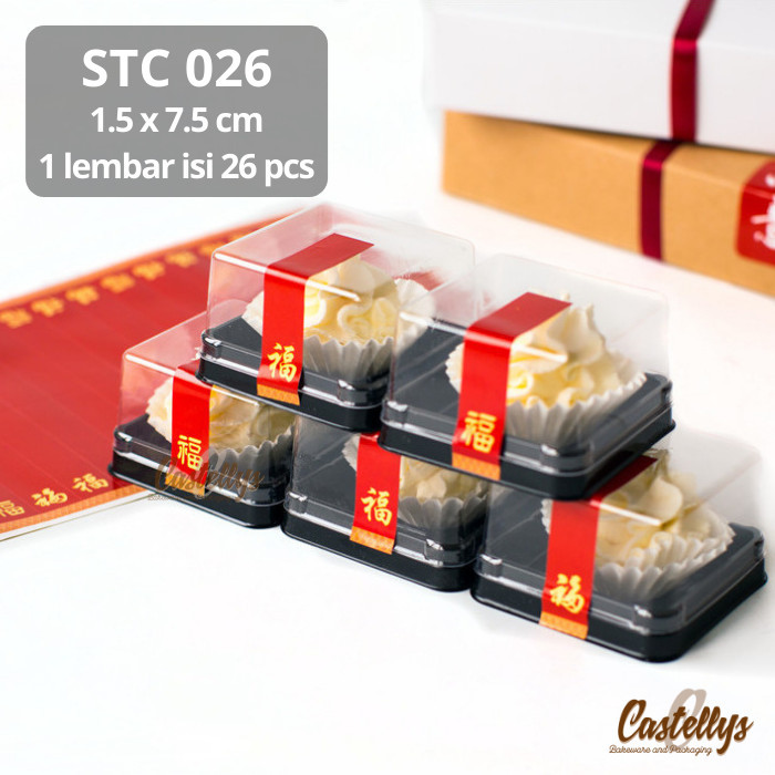 

TERBARU - Sticker Stiker STC 026 Label Fu Merah Kue Mooncake Pia Hampers Imlek