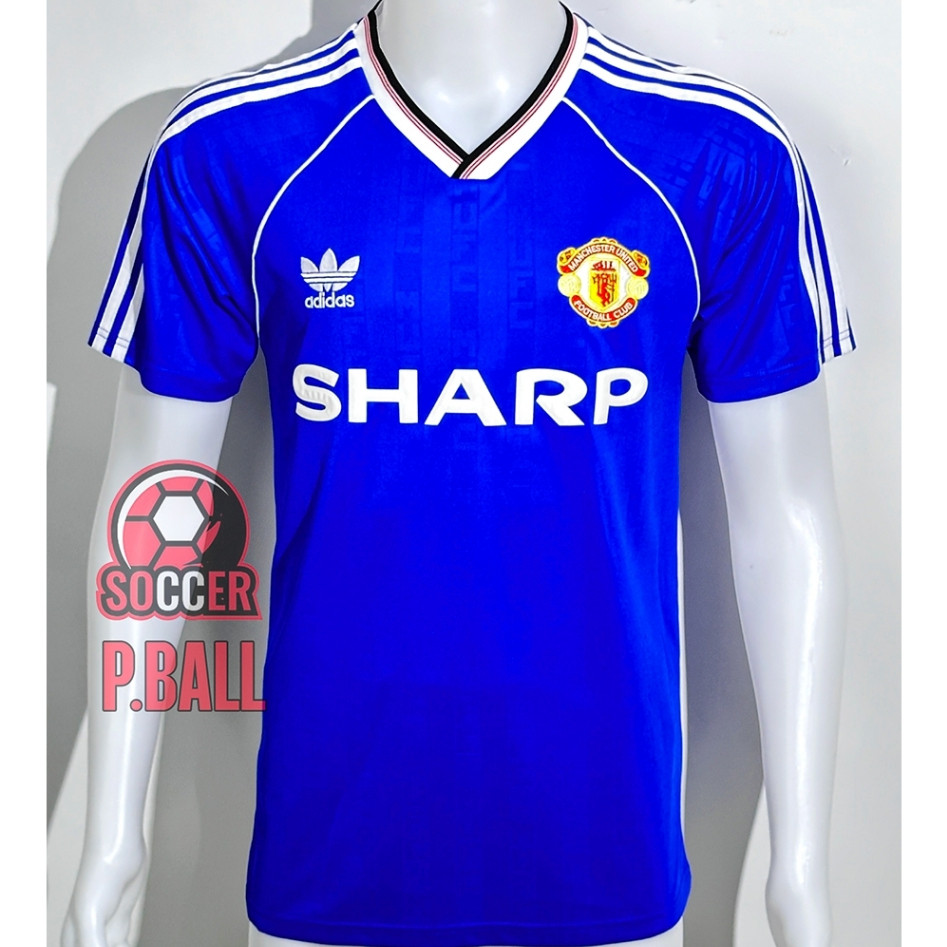 90-92 Manchester United Retro Football Jersey Away Kit Classic Reto Style High Quality Straight Coll