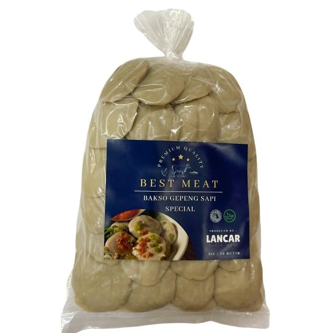 

BEST MEAT BAKSO GEPENG SAPI SPECIAL ISI 50 PCS gung