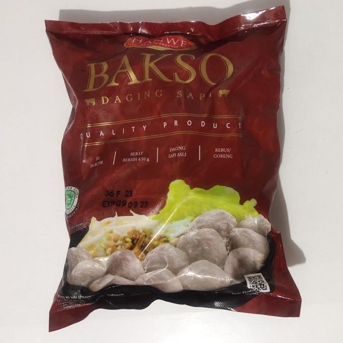 

Bakso Sapi Hanwe 650gr isi 50 gung