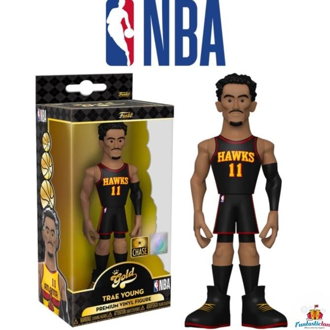 Funko Gold NBA Basketball Atlanta Hawks - Trae Young Black Jersey