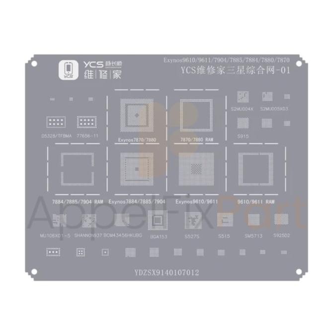 Sparepart hp / YCS BGA STENCIL IC SAMSUNG UNIVERSAL MEDIATEK