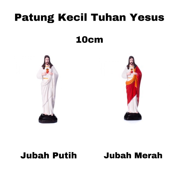 ,,,,,,,] Patung Kecil Tuhan Yesus Merah 10cm-Patung Rohani - Patung Yesus Mini