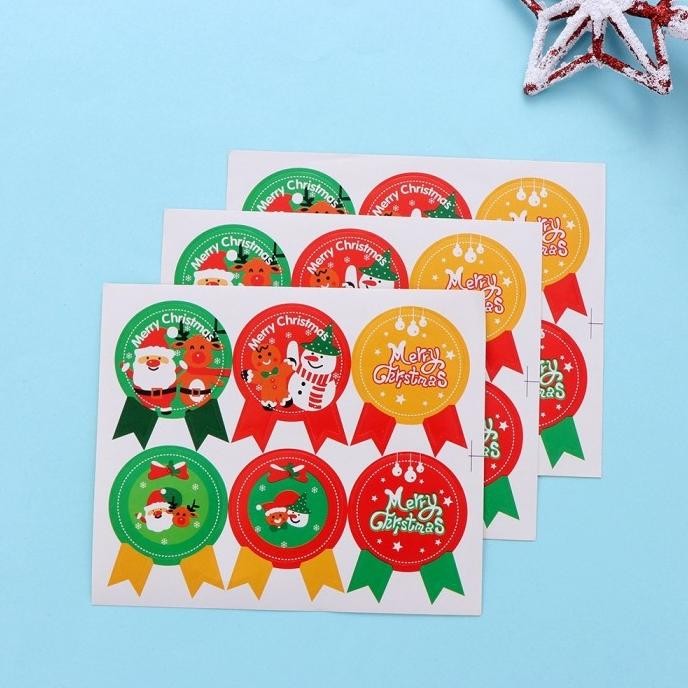 

_^_^_^] Stiker Label christmas / Stiker hampers isi 40 stiker