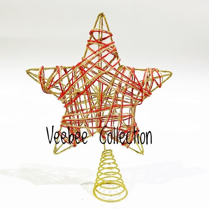 *#*#*#] Topper Bintang Spiral besar pohon natal/ ujung bintang pohon natal/top