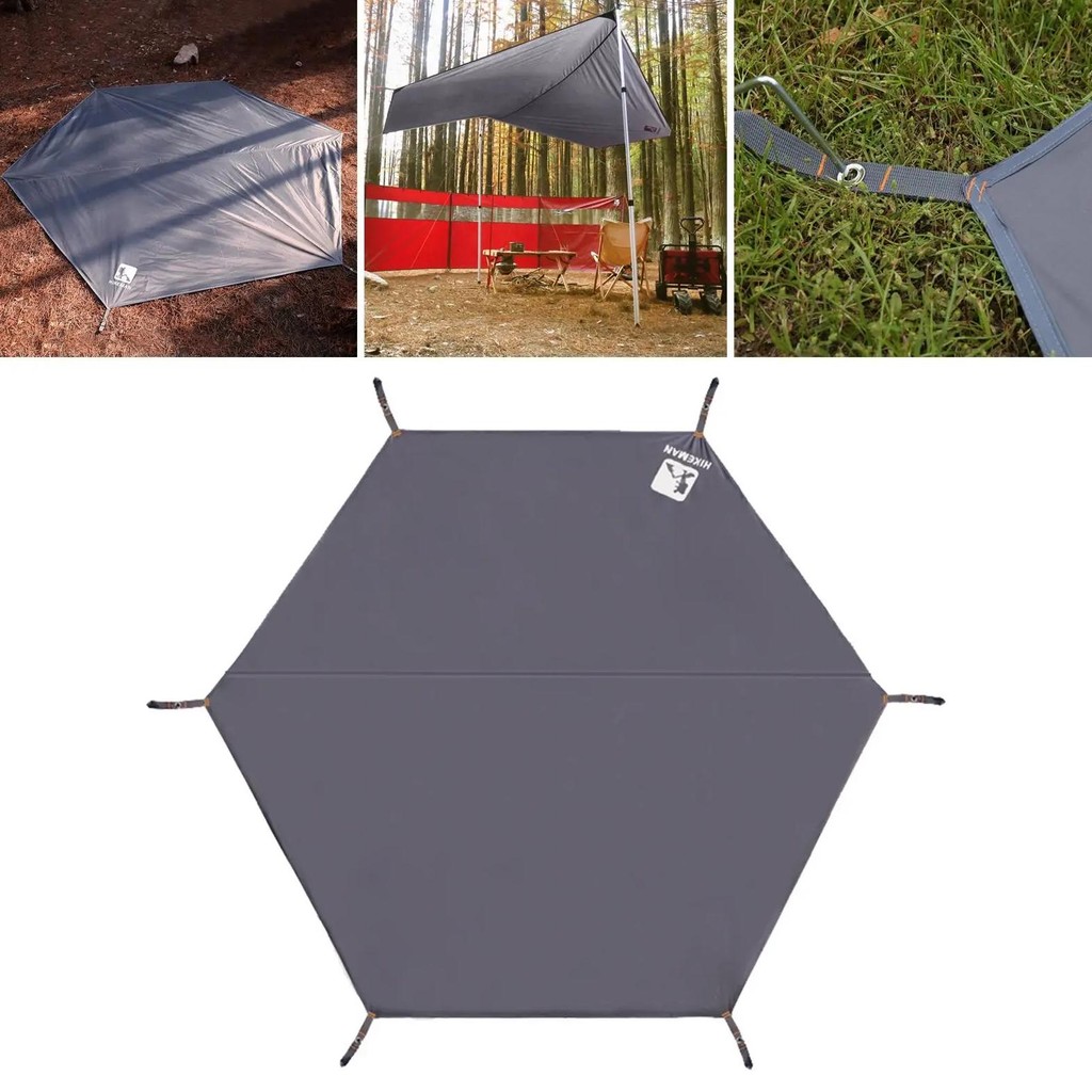 waterproof hexagonal hammock tent tarp footprint ground cloth camping shelter