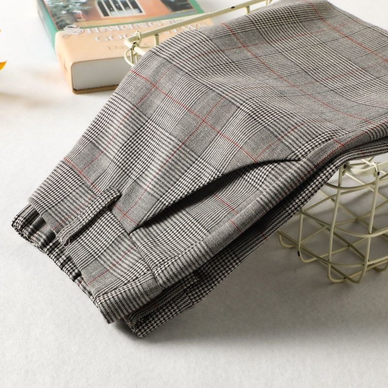 Women's Korean-Style Small Straight Pants plus Size Casual Pants