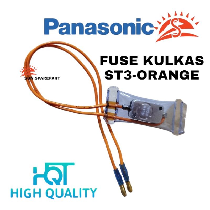 fuse kulkas bimetal ST-3 orange 2 kabel untuk kulkas Panasonic