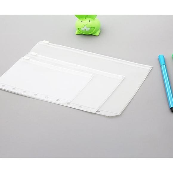

|STAR| BARU BVIEW ART 1 BUAH A5/A6/A7 BINDER KANTONG 6 LUBANG RITSLETING TAHAN AIR PVC TAS DAUN LONGGAR FOLDER DOKUMEN TAS PERLENGKAPAN
