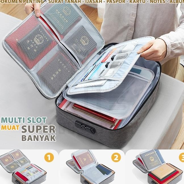 

(RAISSA) PROMO HUGO TAS DOKUMEN TEMPAT PENYIMPANAN FILE TRAVEL BAG