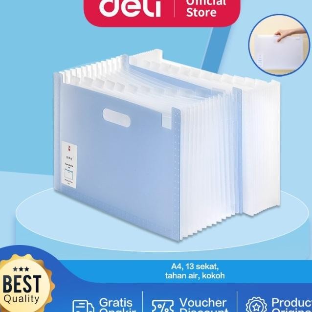

DELI FILE FOLDER SERBAGUNA DOCUMENT BAG TAS DOKUMEN FILE A4 ISI 13 SEKAT 72580
