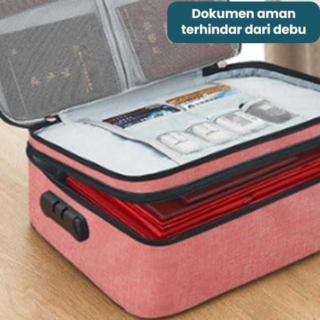 

TERLARIS- TAS DOKUMEN TEMPAT PENYIMPANAN FILE TRAVEL BAG STORAGE BOX