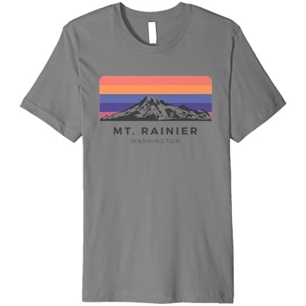 Kaos Premium Vintage Mt Rainier - Sunrise Edition |4AHC0giw|