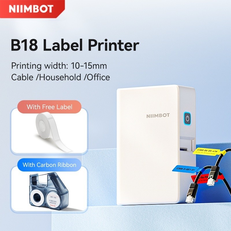 

Niimbot B18 Printer Label Transfer Termal Kabel Komunikasi Portabel Printer Transfer Panas Cerdas Koneksi Bluetooth Nirkabel Pengeditan Seluler Mendukung Pencetakan Warna |0A905123|