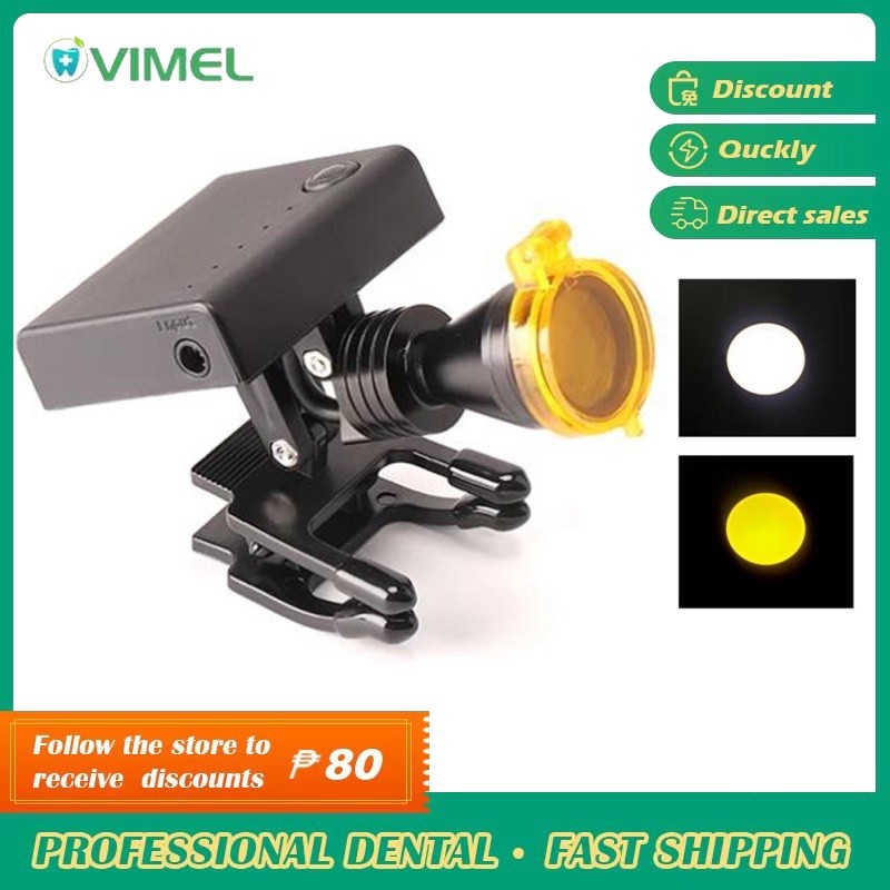 

Kaca pembesar bedah mulut medis gigi, lampu depan jepit nirkabel LED 3W/5W dengan lampu kuning putih |l60iHlH7|