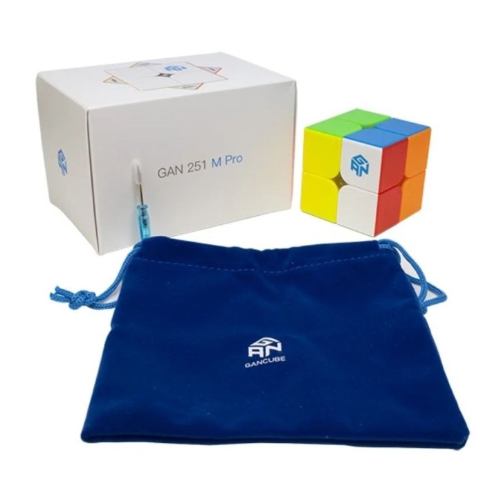 BEBAS ONGKIR - Rubik 2x2 Gan 251 M Pro Magnetic Stickerless 2x2x2 Gan Pro M Magnetik