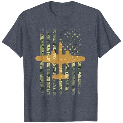 Kaos Kaos Pesawat Militer Bendera Kamuflase B-25 Mitchell |Cv3q34Wr|