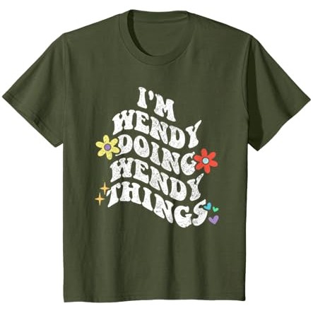 Retro Groovy Im WENDY Doing WENDY Things Funny Mother's Day T-Shirt |799XSVzP|