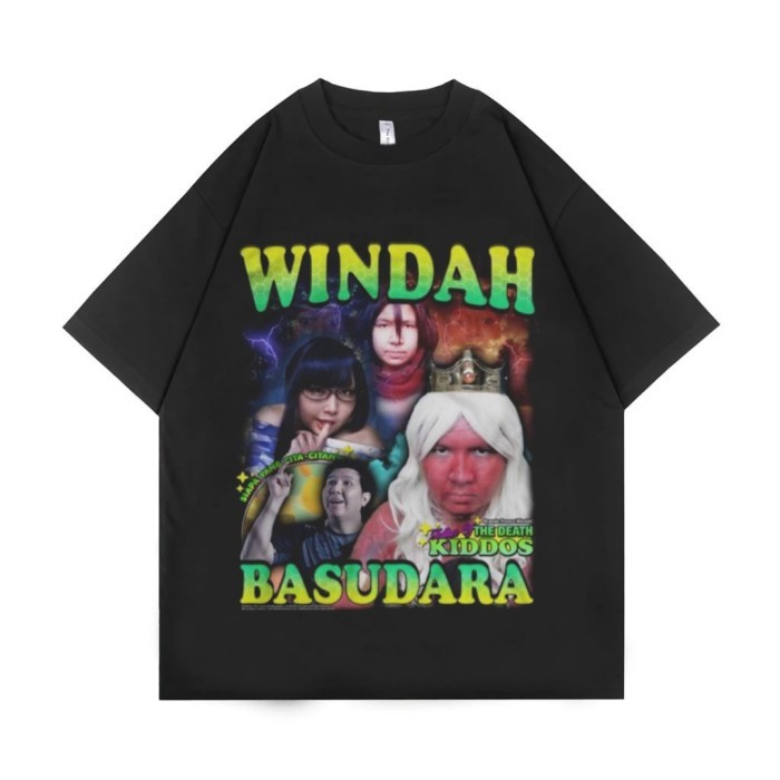 Kaos Windah Basudara Streamer Youtubers T-Shirt Hitam