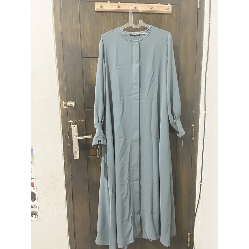Tazkiya Syari Deira Dress Abaya Mazen Sedona Sage