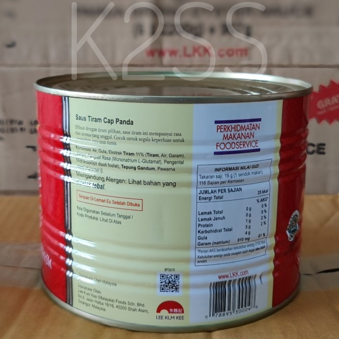 

Lee Kum Kee Saus Tiram 2.2 Kg Cap Panda Oyster Sauce