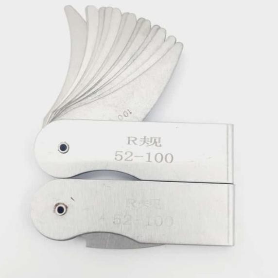 ALAT UKUR SUDUT PORTING BLOK RADIUS GAUGE 25 100MM ORIGINAL DAN TERPERCAYA