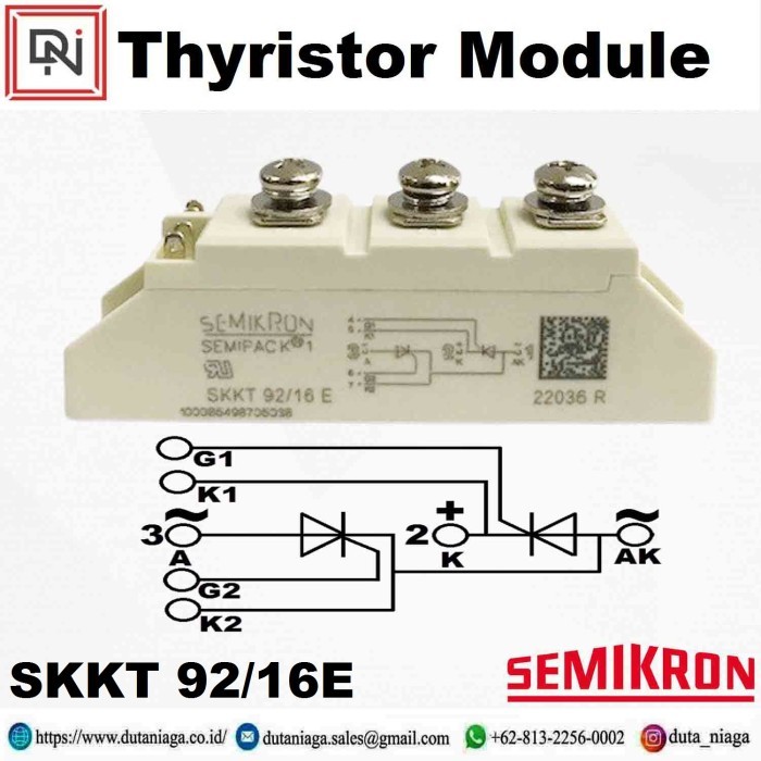 Skkt 92-16E Thyristor Module Semikron
