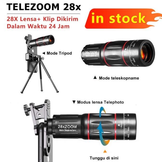 APEXEL 18X 28X TELE ZOOM HP LENSA TELEZOOM APEXEL 18X25 UNIVERSAL ORIGINAL DAN TERPERCAYA
