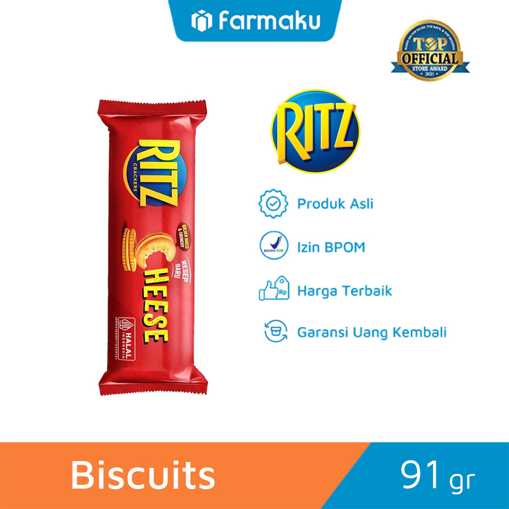 

RITZ Sweet Cheese Sandwich 91 gr - Biskuit Rasa Keju Manis