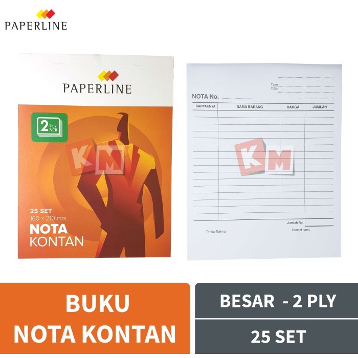 

TERMURAH - Buku Nota Kontan Besar 2 Ply Rangkap Paperline Isi 25 Set PPL B2 NCR