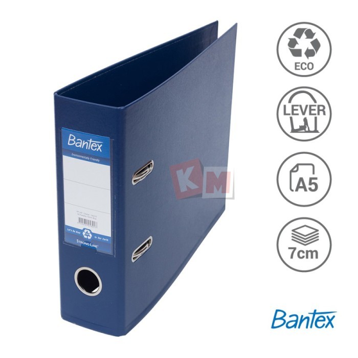 

TERMURAH - Ordner Bantex Lever Arch File PP A5 Kwitansi 7cm Blue 1453-01 Biru