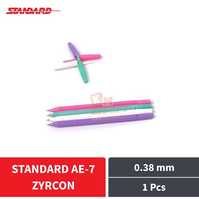 

BEBAS ONGKIR - Pulpen Ballpoint Pena Standard AE-7 AE7 ZYRCON Hitam 0.38 mm 1 Pcs