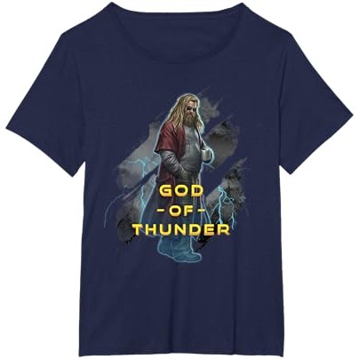 Kaos Thor Avengers: Endgame Thor God Of Thunder Warna Biru |SNZWuLMj|