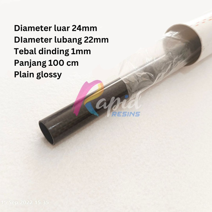 Pipa Carbon Tube 24 X 22 X 1000Mm Tabung Serat Karbon