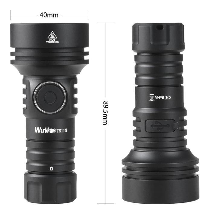 WURKKOS TS11S LUMINUS SFT40 2000 LUMENS SENTER LED MINI USB C