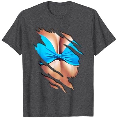 Kaus Abs Palsu Kaus Payudara Besar Otot Tubuh Bikini |7D0xsFKA|