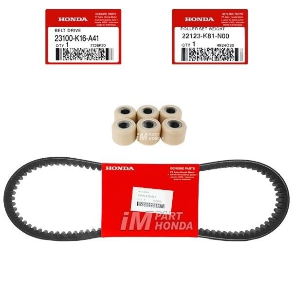 AHM ORIGINAL VanBelt Vbelt V-Belt Set Roller Roler Assy Honda Scoopy Karbu / Scoopy FI / Scoopy FI E