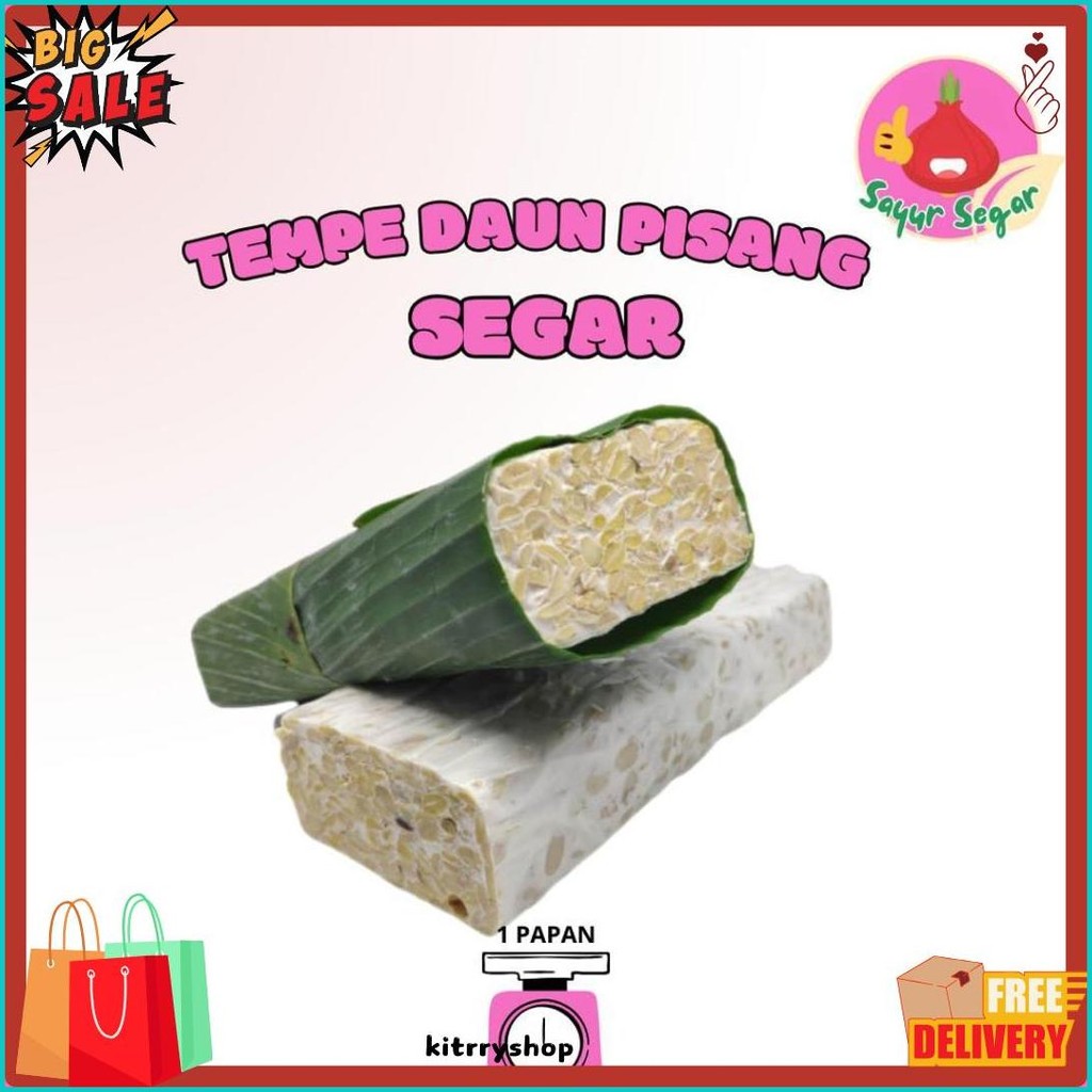 

Sayur Segar - Tempe Daun Pisang/Tempe/Tempe Segar/Tempe Mentah/Tempe Kotak/Tempe Kedelai 1 Papan (Order Sebelum Ketinggalan)