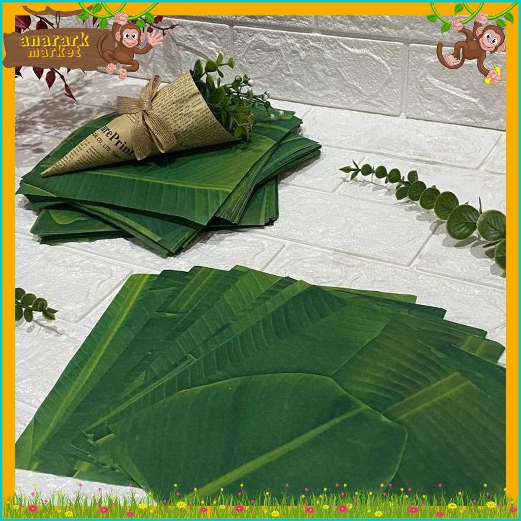 

Wax Paper Laminasi Motif Daun Pisang Baru Uk.20 X 20 Cm (Lagi Viral)