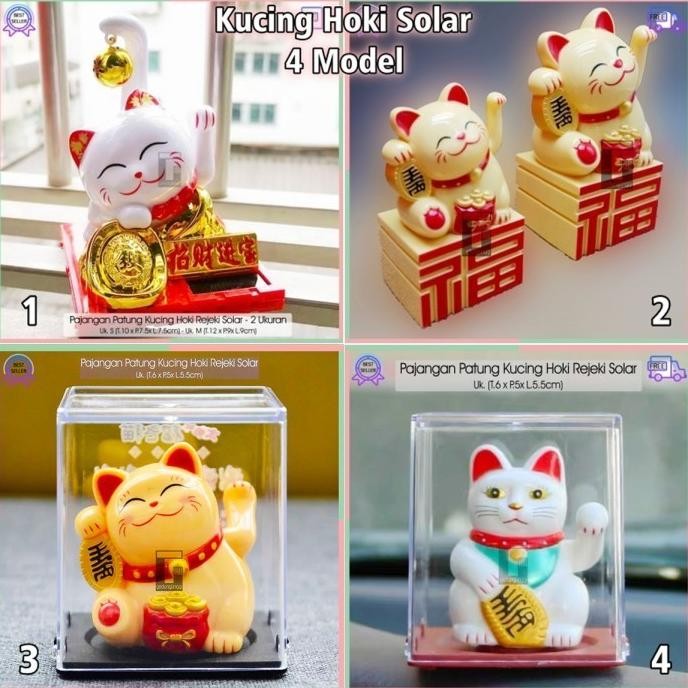 LKJ Patung Boneka Kucing Hoki Lucky Cat Maneki Neko Rejeki Jepang China