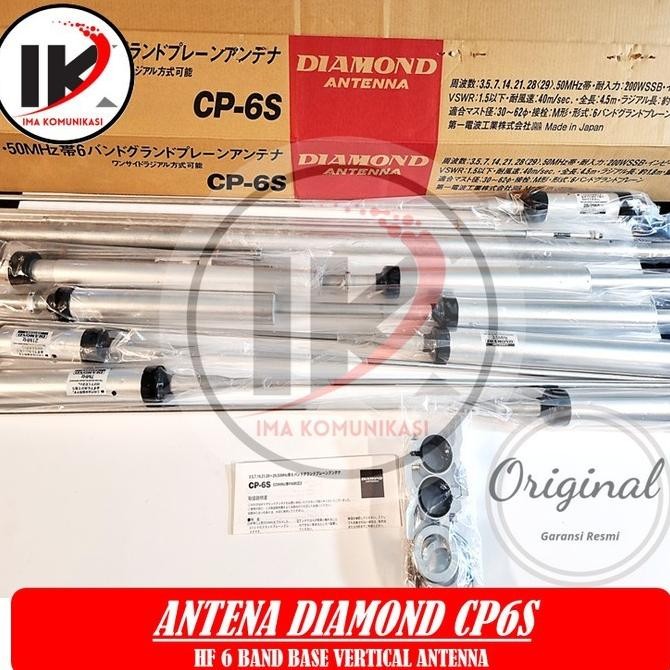 ANTENA BASE DIAMOND CP6S HF 6-BAND BASE VERTICAL ANTENNA TERMURAH