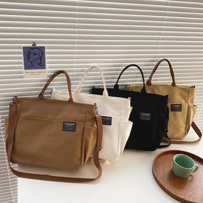 Korean Fashion Trendy Tote Bag / Canvas Tote Bag / Tas Fashion Korea